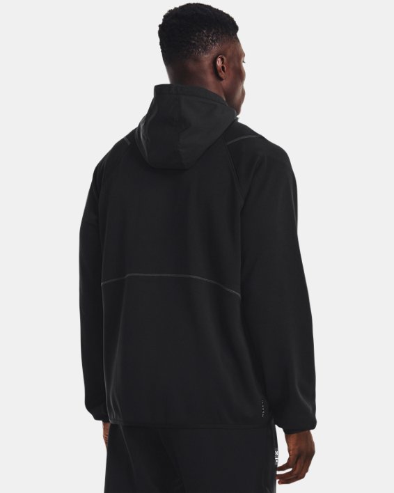 Men's UA RUSH™ Fleece Full-Zip, Black, pdpMainDesktop image number 1
